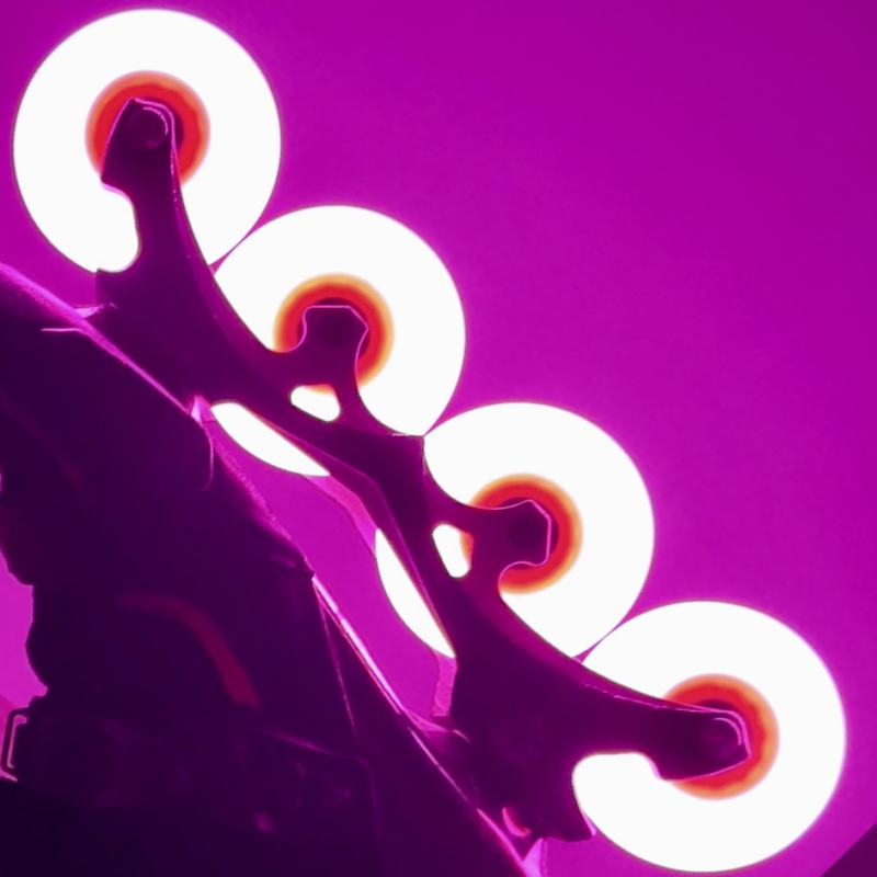 Сяючі колеса для роликів Flying Eagle Lazerwheelz Ultra 88A 4 шт рожеві ROL_12518_3