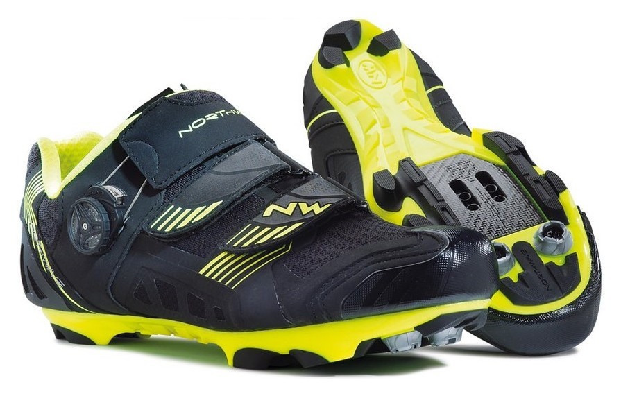 Туфлі велосипедні Northwave NIRVANA M 40 (7.5US) Black/yellow fluo (80142002 04) RCH_18447
