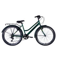 Велосипед ST 26" Discovery PRESTIGE WOMAN Vbr рама- " с багажником задн St с крылом St 2024 (зелений)