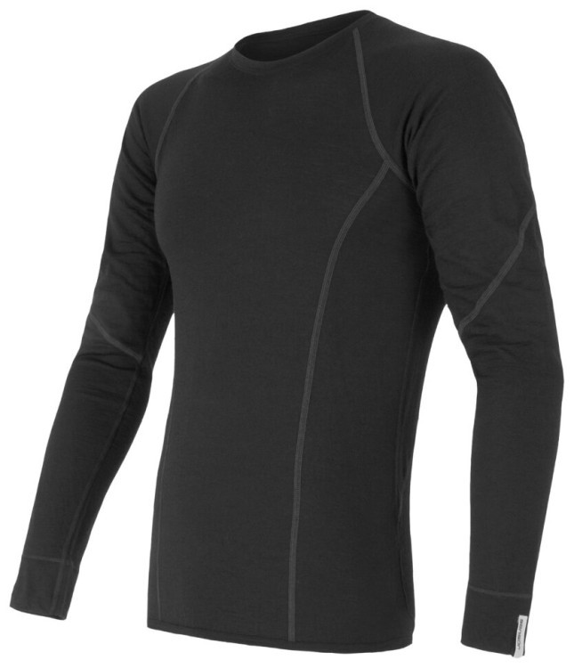 Термофутболка мужская Sensor Merino Active LS black 11109033, SM11MA-black SM11MA-black-L