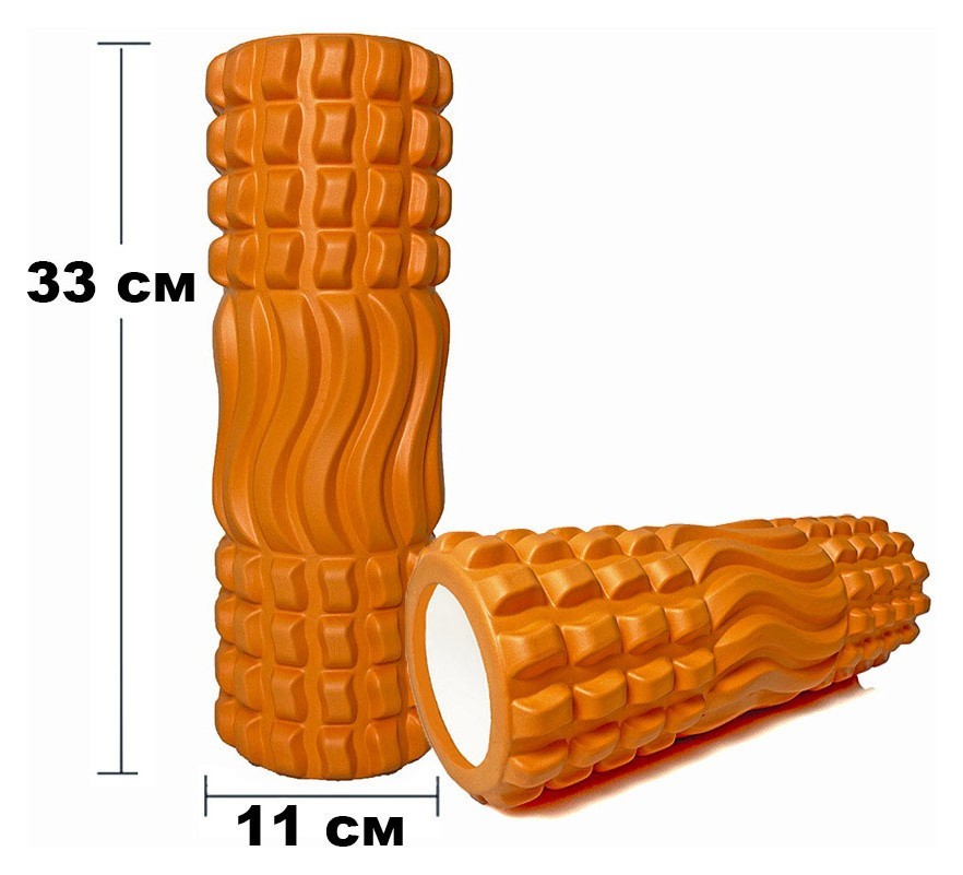 Массажный ролик EasyFit Wavyspines 33 см Оранжевый EFIT_EF-2060-Or