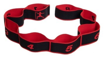 Эспандер лента EasyFit с петлями для тренировок красный (HARD)