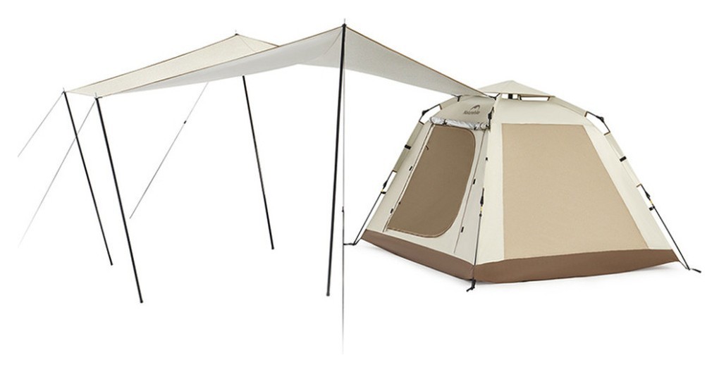 Намет тримісний автоматичний із тентом Naturehike Ango Picnic CNK2450WS021, коричневий FNR_6976023922817