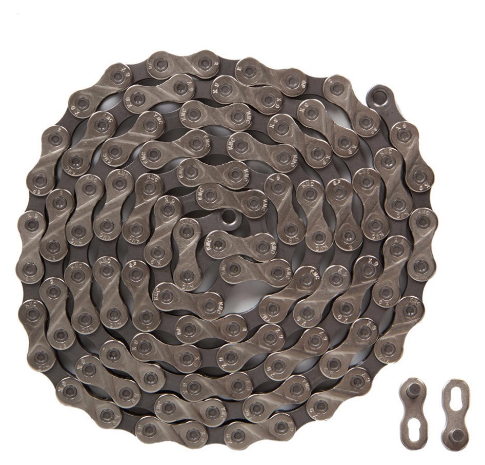 Цепь 9 шв. 116 зв. замок KMC X9 серебристый CHA-206