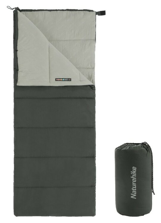 Спальний мішок Naturehike F150 NH22MSD05, лівий, графіт FNR_6927595797747-L