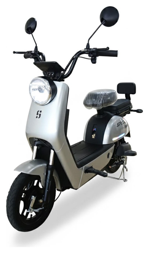 Электроскутер SPACE TRITON 60B 800Вт 20А*г барабан/барабан свинцово-кислотный серебристый 2026 ESC-067