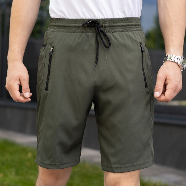 Чоловічі шорти прямого крою хакі Pobedov Vil'nyy POB_00000005496