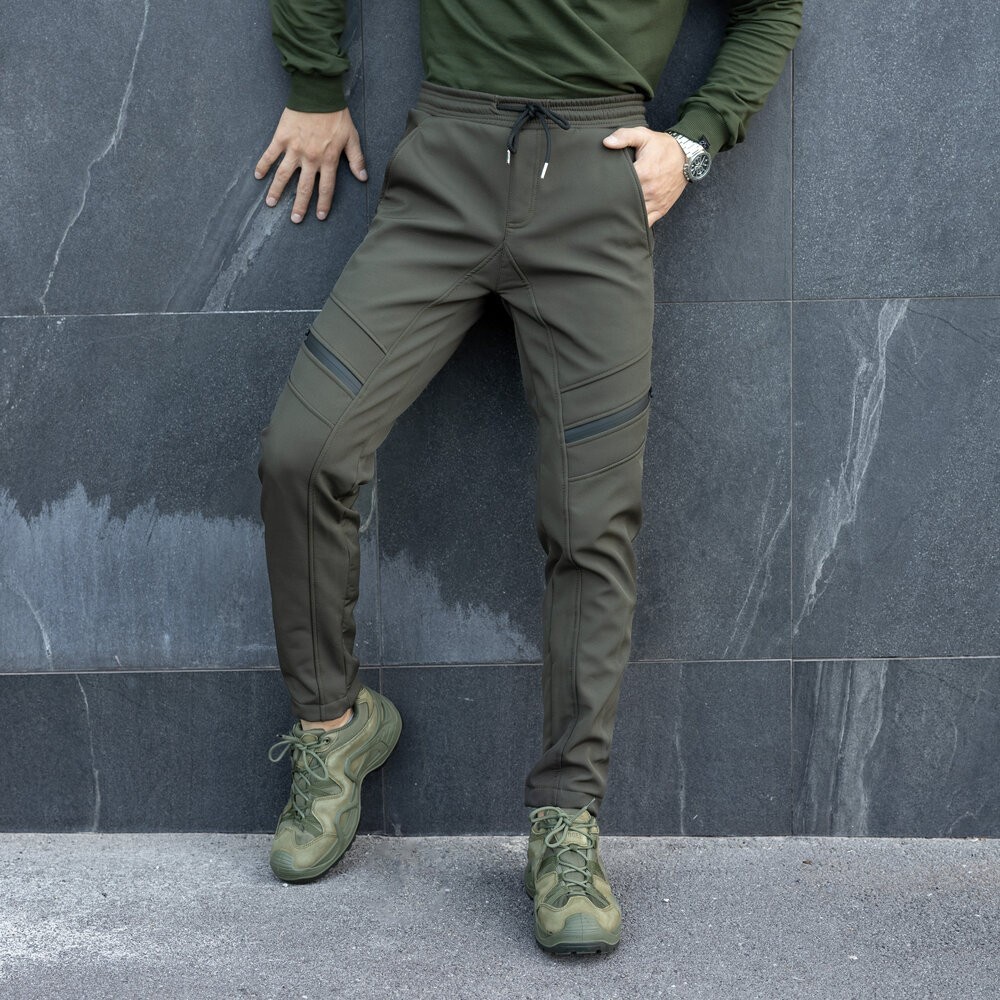 Штани карго чоловічі зимові з кишенями хакі Pobedov San Andreas POB_00000002612