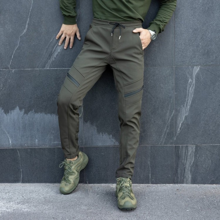 Штани карго чоловічі зимові з кишенями хакі Pobedov San Andreas POB_00000002638
