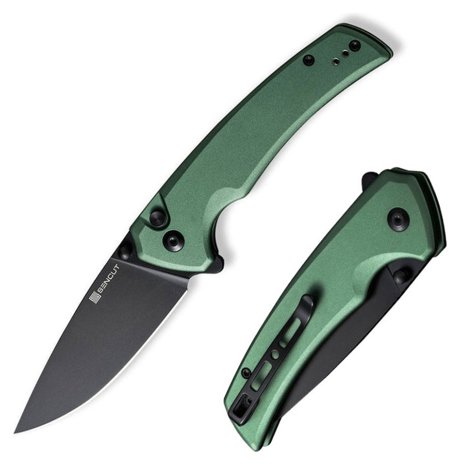 Ніж складаний туристичний Sencut Serene, (8.8 см) D2 / Aluminum зелений FNR_S21022B-5
