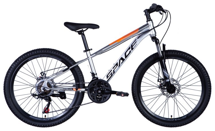 Велосипед ST 24" SPACE SATURN DD FR рама-13" серо-оранжевый 2024 OPS-SP-24-014