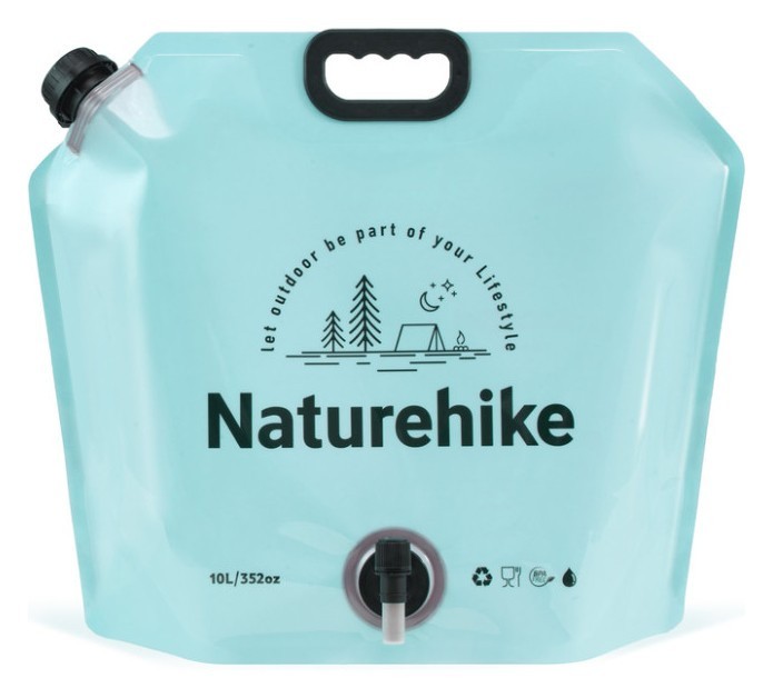 Складаний контейнер для води з поліетилену Naturehike CNK2450CF027, 10 л, блакитний FNR_6927595796696