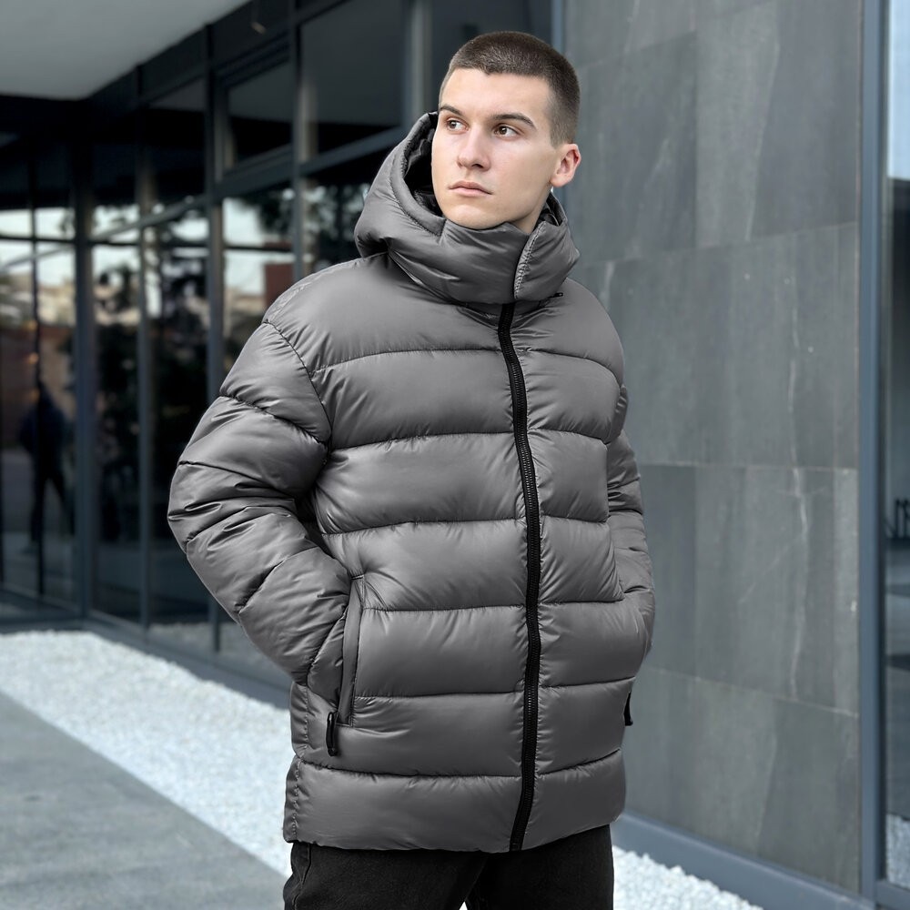 Мужская зимняя куртка темно-серая Pobedov Snowfall POB_00000006655