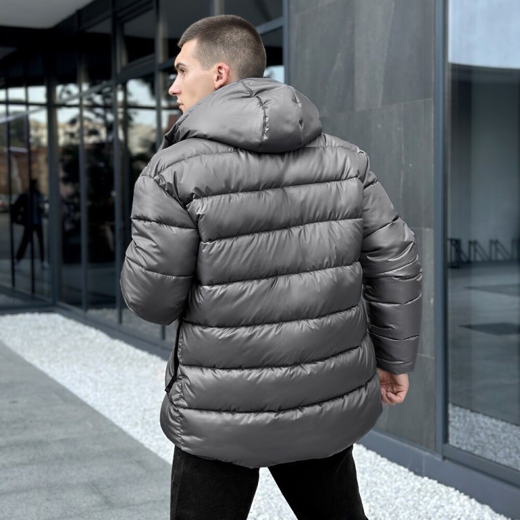 Чоловіча зимова куртка темно-сіра Pobedov Snowfall POB_00000006653