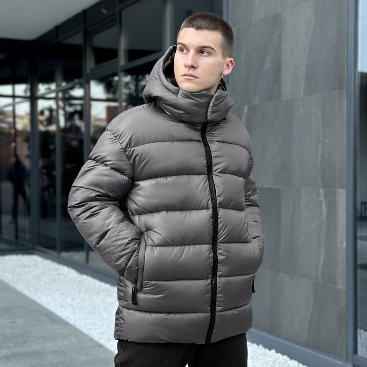 Чоловіча зимова куртка темно-сіра Pobedov Snowfall POB_00000006655