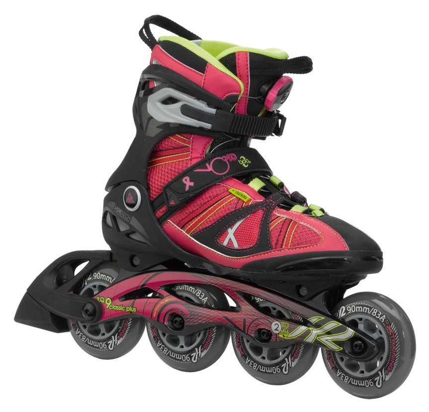 Роликові коньки для дорослих K2 VO2 90 BOA W 39 (8.0US) 250мм Black/pink/lime (3050105) RCH_22635