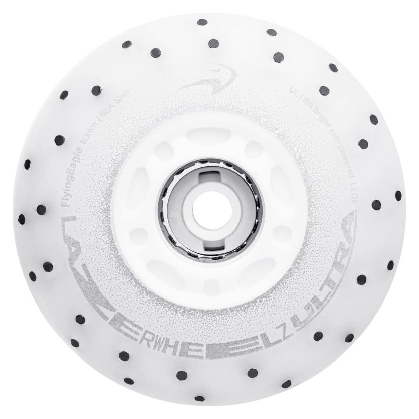 Сяючі колеса для роликів Flying Eagle Lazerwheelz Ultra+Sparks 88A 4 шт білі ROL_12532_2