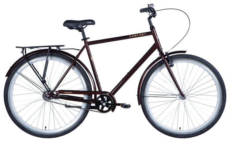 Велосипед Dorozhnik COMFORT MALE Velosteel 28 frame-22 синий с багажником задн St с крылом St 2024 OPS-D-28-372