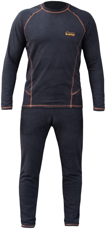 Термобелье мужское Tramp Microfleece комплект (футболка+штаны) black UTRUM-020, UTRUM-020-black-XL UTRUM-020-black-XL