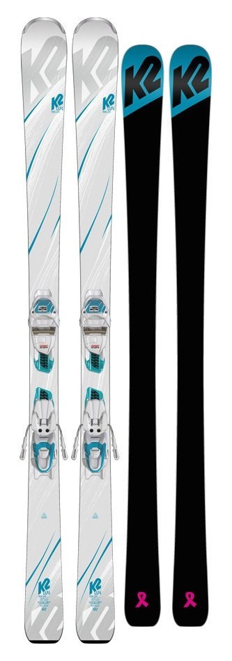 Ліжі гірські комплект K2 TRUE LUV+ER3 10 COMPACT QUIKCLIK 153см White/turquoise/black (10C0405.243.1+10C1011.143.2) RCH_17618