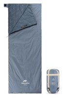 Спальник надлегкий Naturehike Ultralight LW180 NH21MSD09 правий, (15°C), p-p M, сіро-синій