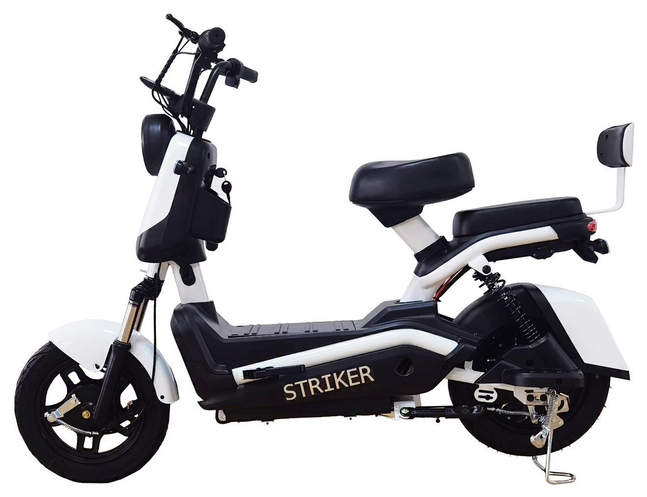 Электроскутер SPACE STRIKER 60B 800Вт 20А*г барабан/барабан свинцово-кислотный белый с черным 2026 ESC-070