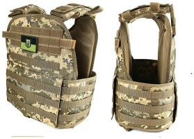 Плитоноска Pantsyr-2 (тактичний військовий жилет, бронежилет MOLLE) піксель ЗСУ MM-14