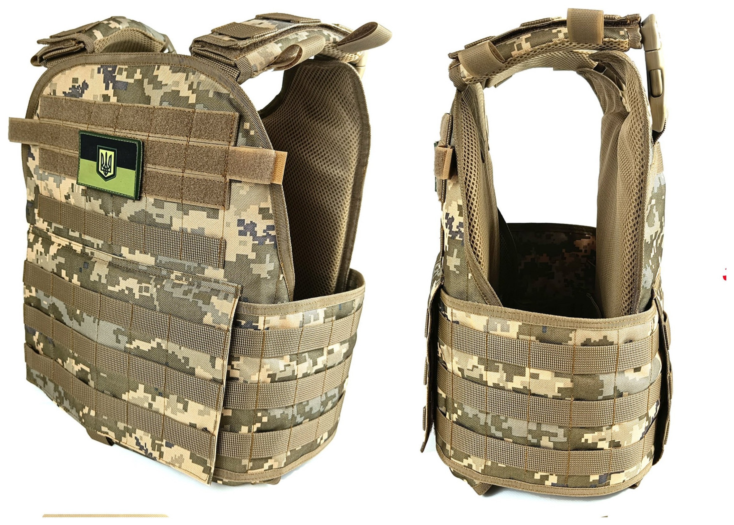 Плитоноска Pantsyr-2 (тактичний військовий жилет, бронежилет MOLLE) піксель ЗСУ MM-14 EFIT_2408