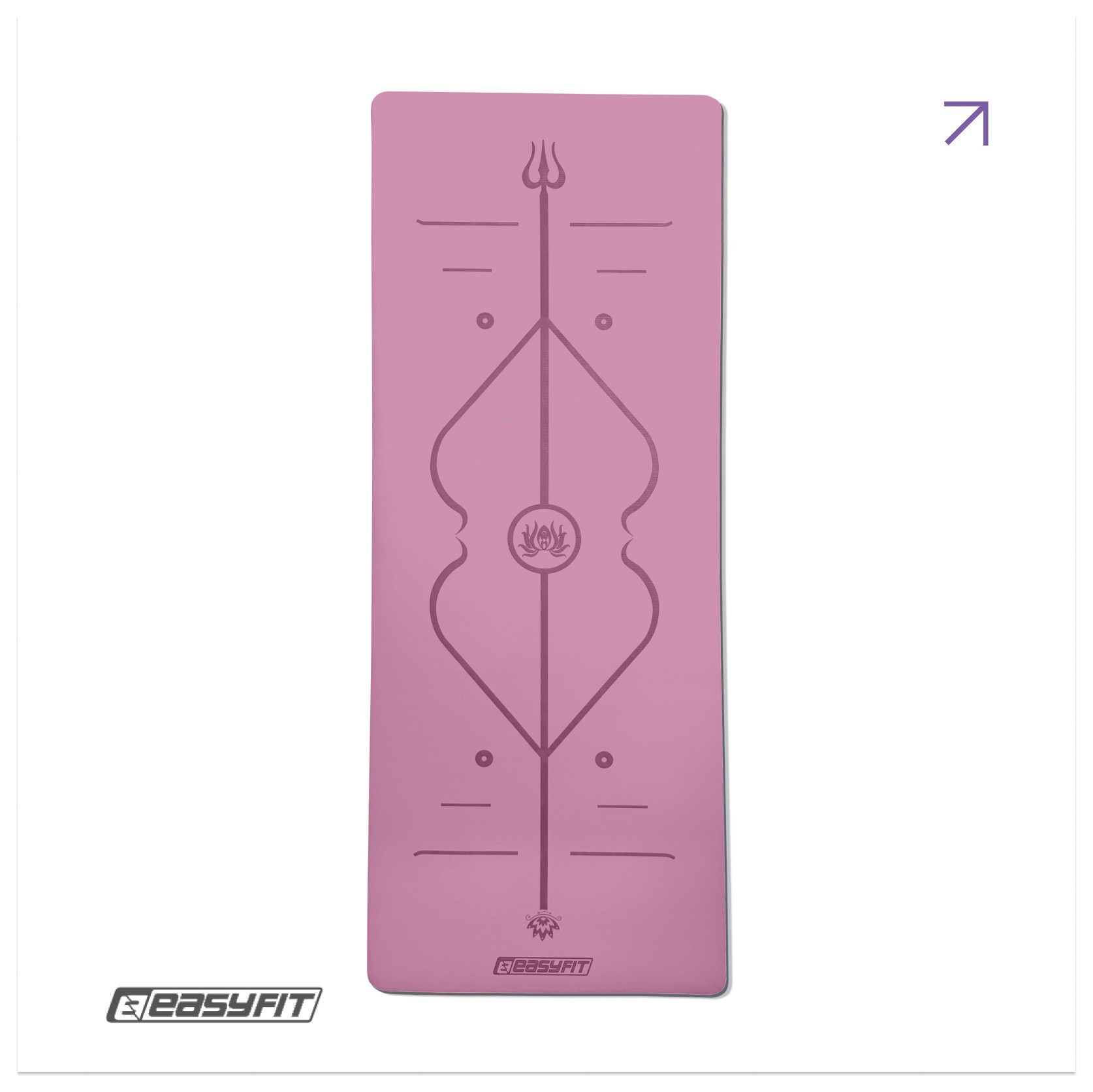 Килимок для йоги професійний EasyFit Pro каучук 5 мм Рожевий EFIT_EF-1925-Р