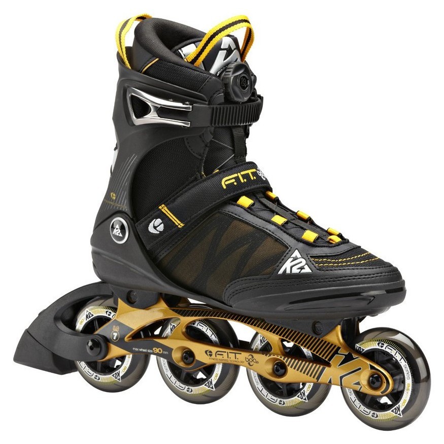 Роликові коньки для дорослих K2 FIT BOA M 47 (12.5US) 305мм Black/gold (3040000) O RCH_22624