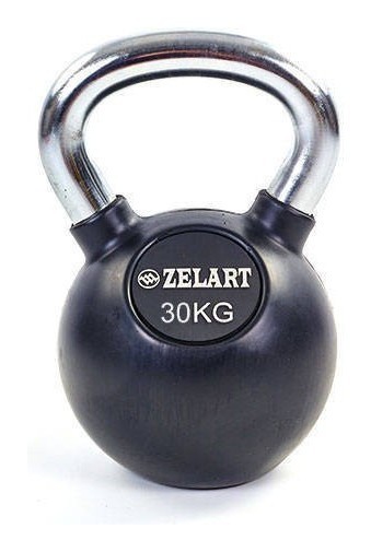Гиря гумова з хромованою ручкою 30 кг (ТА-5162-30) RNS_ТА-5162-30