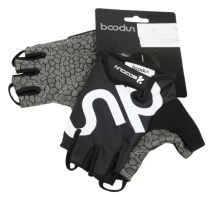 Рукавички велосипедні BEcool 2140018 чорний з білим AM (брендоване пакування)