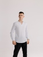 Чоловіча сорочка біла з довгим рукавом Pobedov Horizon