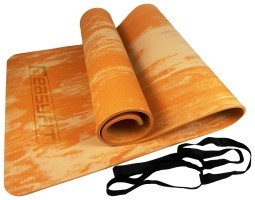 Килимок для йоги та фітнеса EasyFit s-EVA Mat 8 мм Помаранчевий