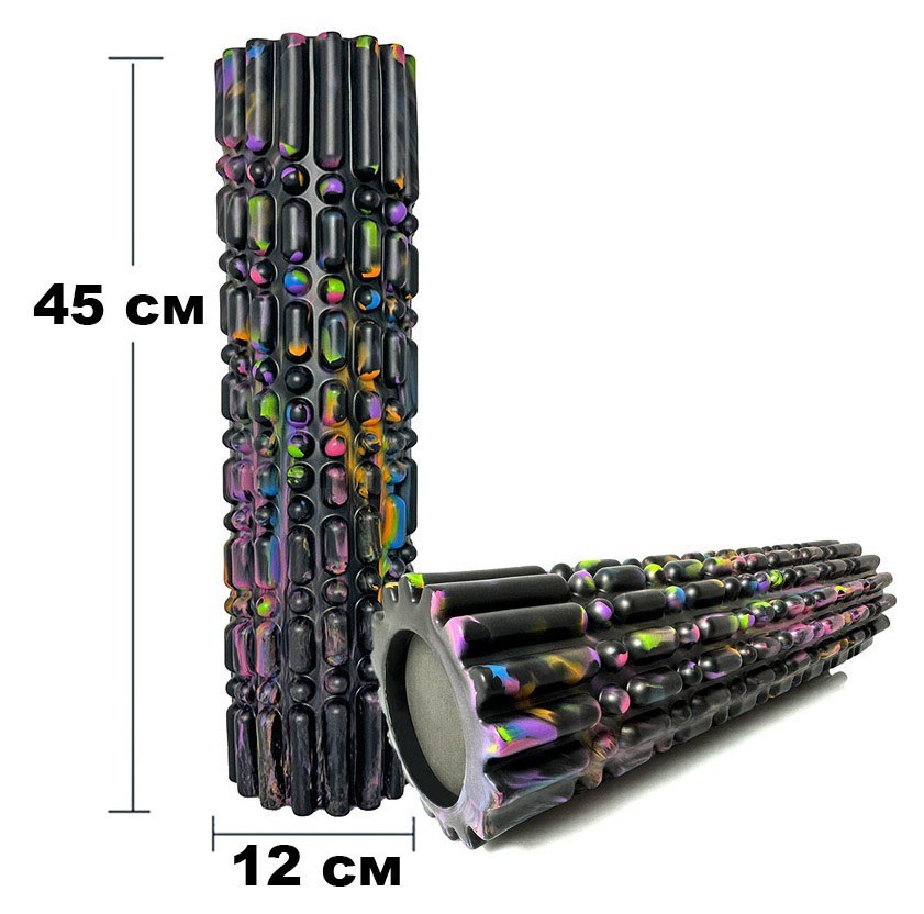 Масажний ролик EasyFit Morze 45 см Чорний EFIT_EF-2065