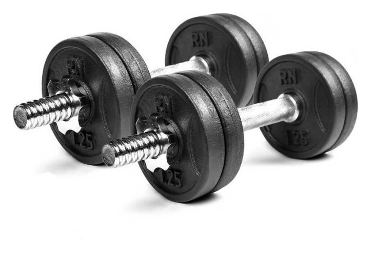 Гантели разборные металлические 2 по 6 кг. RN-Sport RNS_RN_QTR06х2