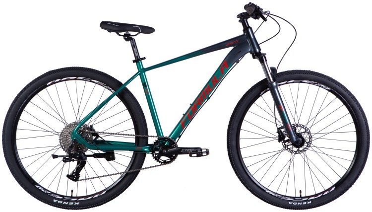 Велосипед AL 29" Formula ZEPHYR 1.0 HDD рама-19" темно-серебристый с зеленым 2025 OPS-FR-29-373