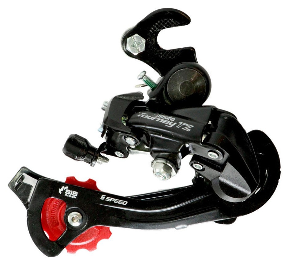 Переключатель задн. 7 max-28T под крюк SHIMANO RD-TZ500В черный средняя лапка DERB-049