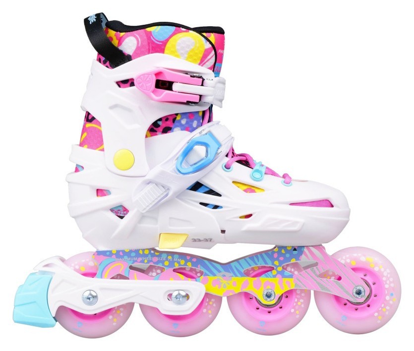 Дитячі розсувні ролики Flying Eagle ND Nadia біло-рожеві ROL_12525_2