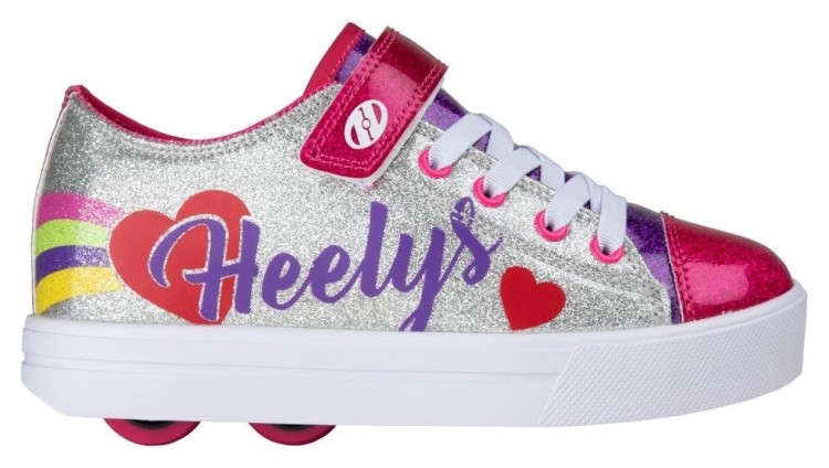 Роликовые кроссовки Heelys X2 Snazzy X2 HE100935 Silver Rainbow Hear 1874181
