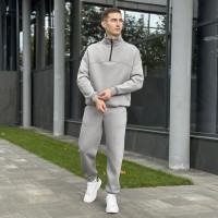 Сталевий спортивний костюм для чоловіків. Комплект осінь зима Pobedov Grand ЗИМА