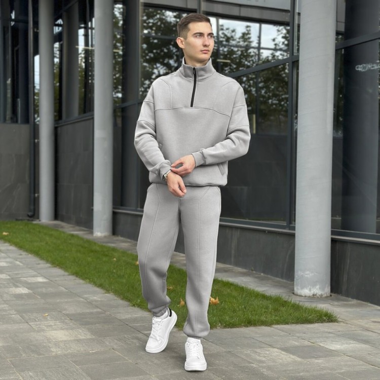 Сталевий спортивний костюм для чоловіків. Комплект осінь зима Pobedov Grand ЗИМА POB_00000006824