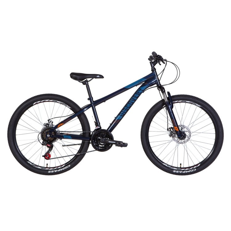 Велосипед 26" Discovery RIDER AM DD 2022 (темно-синій з помаранчевим (м)) OPS-DIS-26-530