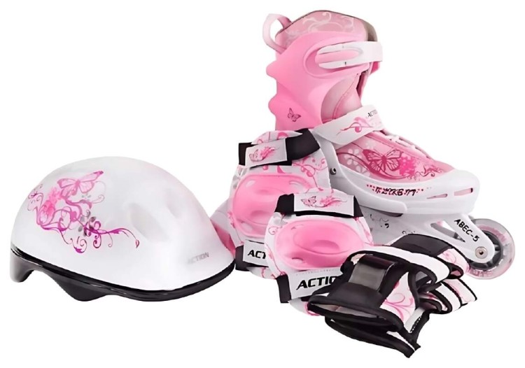 Роликові ковзани Action  Pinky (компл)/Pink PW117C6PW30905/30-33