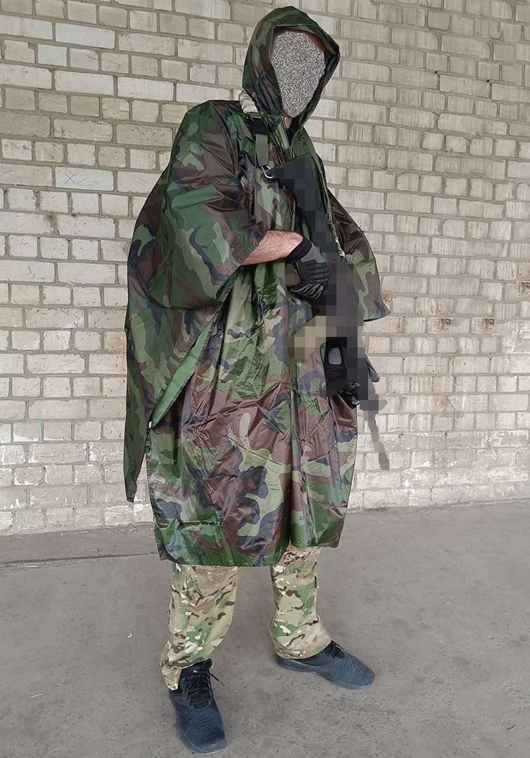 Тактический дождевик-пончо EasyFit RainC (военный плащ ВСУ) woodland EFIT_EF-2811-1