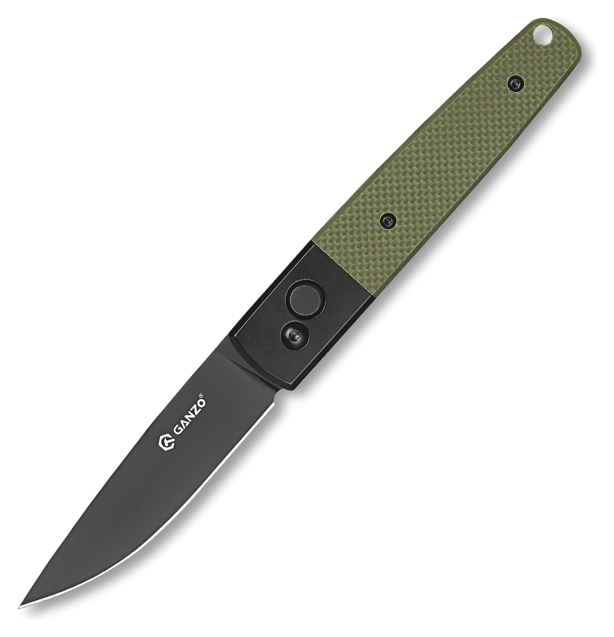 Ніж складаний Ganzo G721B-GR зелений, чорний клинок FNR_G721B-GR