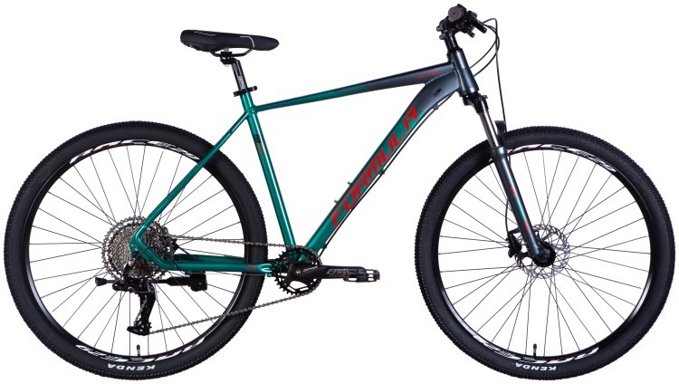 Велосипед AL 29" Formula ZEPHYR PRO HDD рама-21" темно-серебристый с зеленым 2025 OPS-FR-29-382