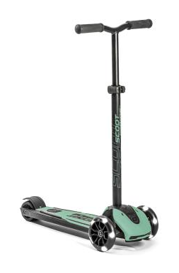 Самокат Scoot and Ride серии Highwaykick-5 с светящимися серо-зелеными колесами, 5+ до 80кг. DWT_SR-190117-FOREST