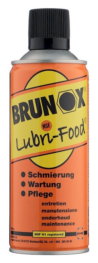Універсальне мастило для харчового обладнання, спрей Brunox Lubri Food 400ml FNR_BR040LF