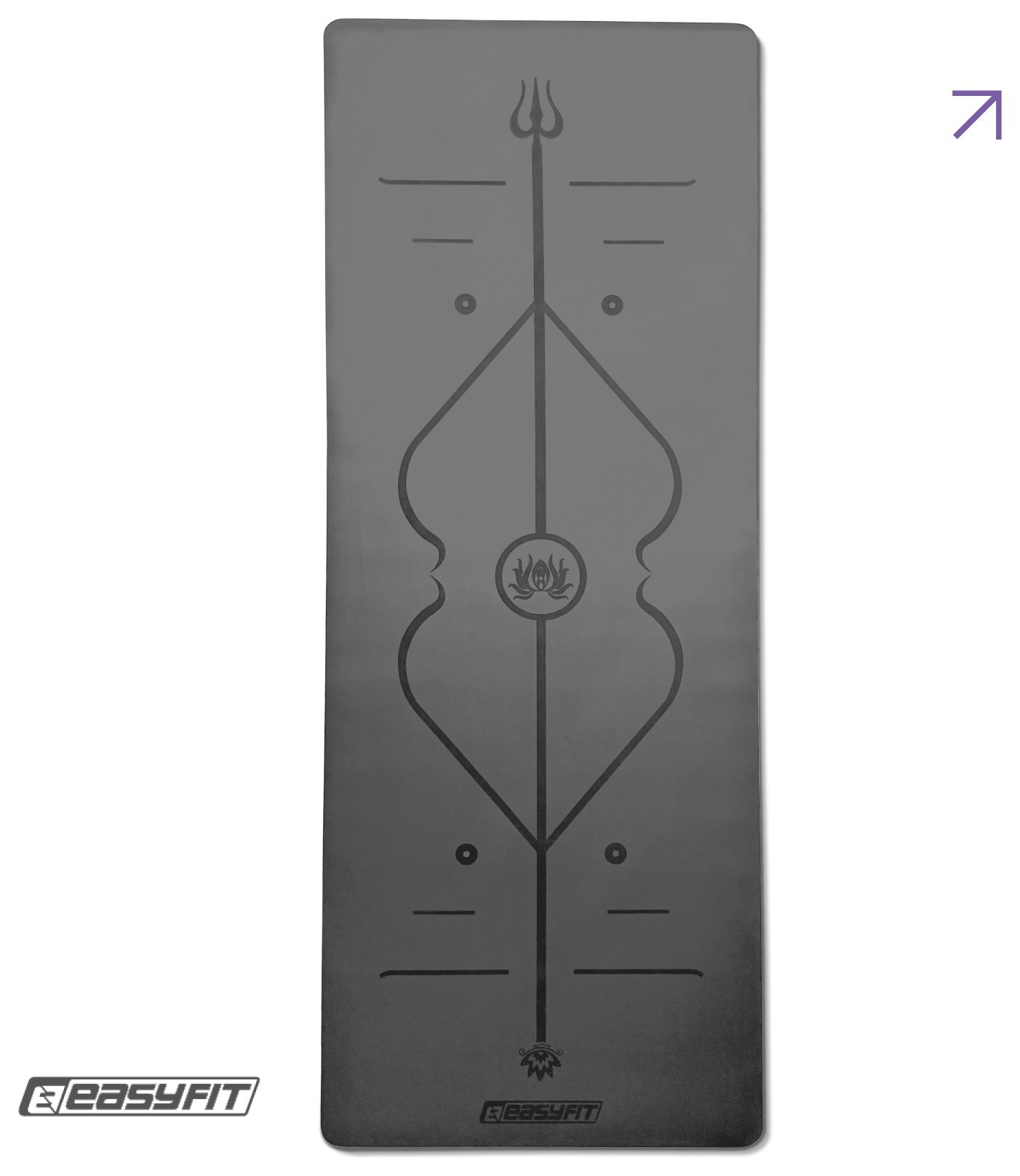 Килимок для йоги професійний EasyFit Pro каучук 5 мм Чорний EFIT_EF-1925-BK